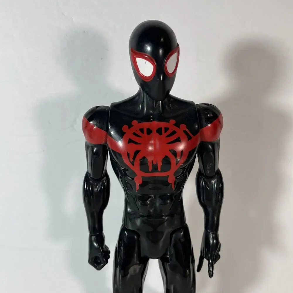 Marvel Spider-Man Miles Morales Black Suit Action Figure 12” Hasbro Titan Hero
